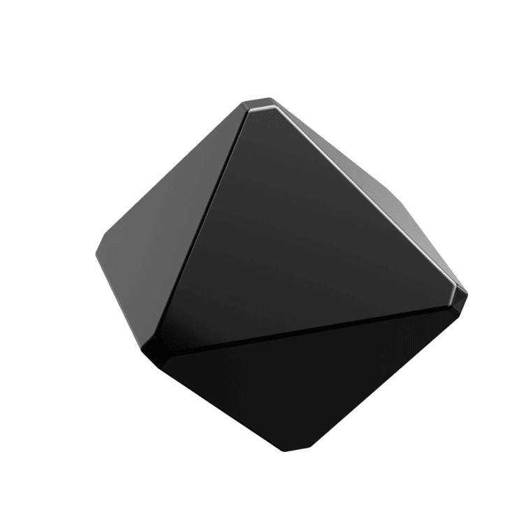 forma geometrica tridimensionale nero vernice - Forma di Ottaedro